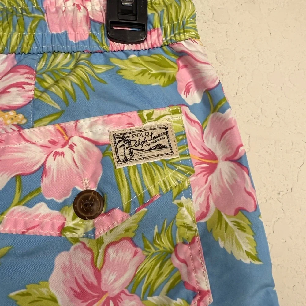 Polo Ralph Lauren Flower Print Swim Trunks Size Medium